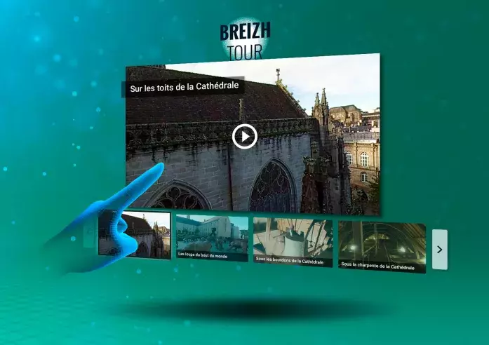 visuel de l'interface BreizhTour VR